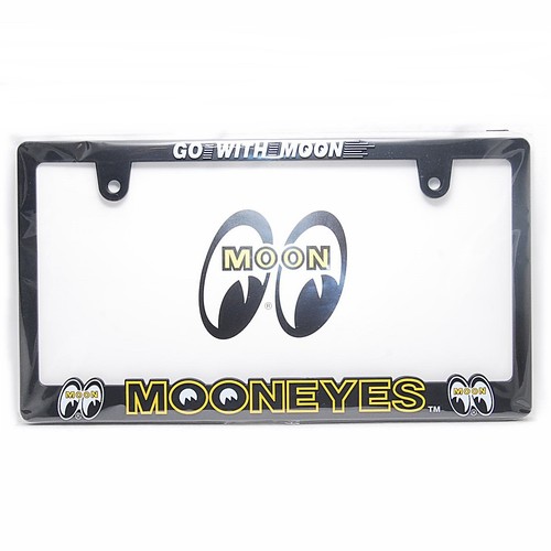 Raised moon logo number plate - moon,