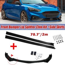 For Seat Leon MK2 MK3 Side Skirt + Front Bumper Lip Spoiler Splitter Body Kit
