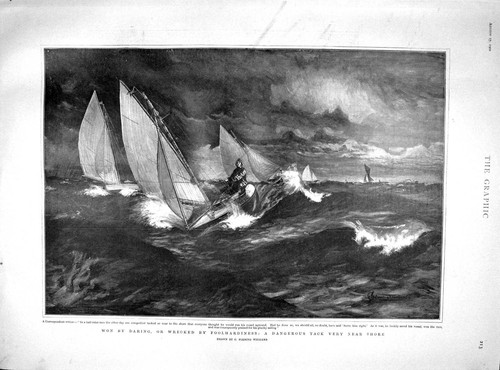Original old antique print - old,