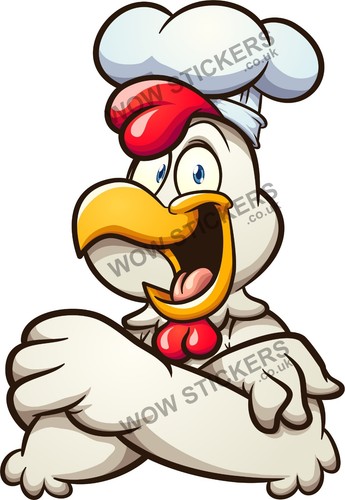 Chicken mascot sticker trailer - mascot,