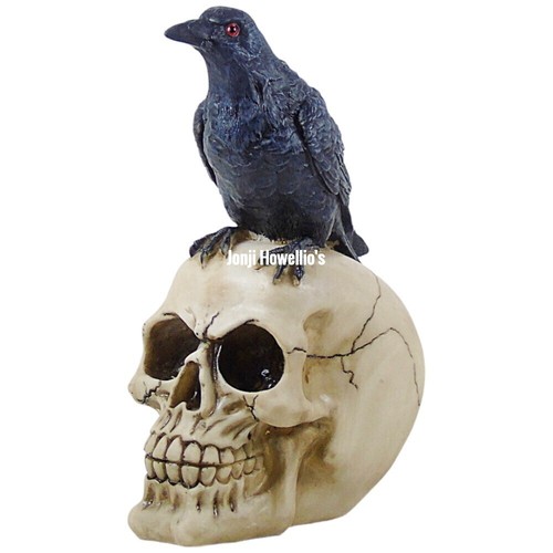 Raven skull ornament - ornament, crow