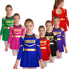UK Girls Cheerleading Costume Dance Dress Cosplay Cheer Leader Uniform Outfits