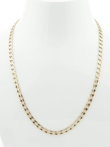 Gold curb link chain - curb,
