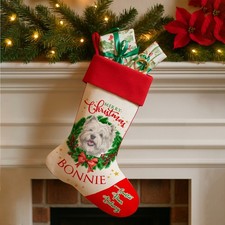 Personalised Dog Christmas Stocking Westie Pet Xmas Puppy Present Gift DWST49