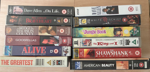 12x job lot bundle vhs - of,