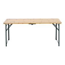 177CM Long Wooden Folding Tables Picnic Party Beer Desk Trestle Garden Furniture