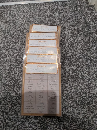 Wedding speech bingo 10cards - speech,