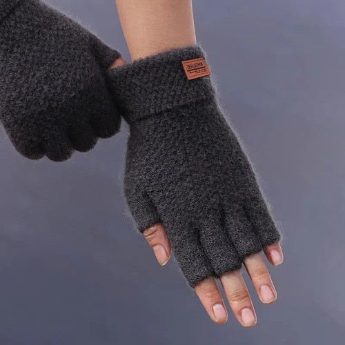 Thermal fingerless gloves - fingerless, mens