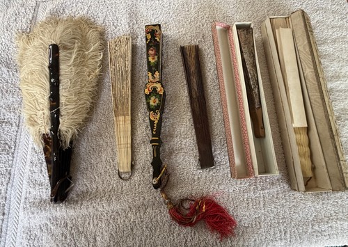 Antique assorted hand folding