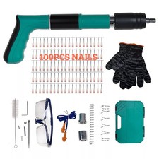 Concrete Nail Gun Kits With 100 Nails Wall Fastening Tool Portable Nail Machine