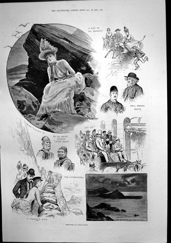 Old antique print - print, ilfracombe