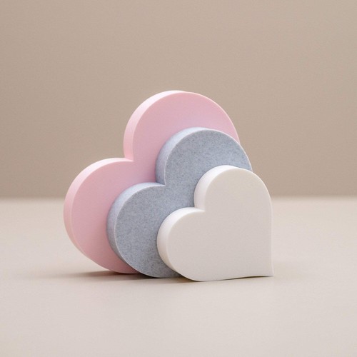 Love heart ornaments set of - -,
