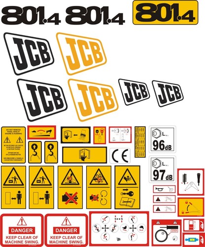 Jcb 801 mini digger - mini, decal