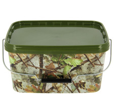Square Camo Bait Bucket 5l