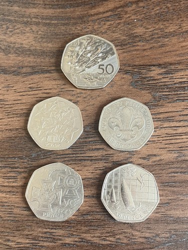 Collection rare 50p coins - rare,