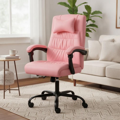 Pink office chair gaming - chair,