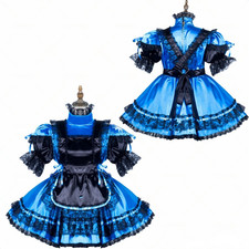 Girl Maid Sissy Lockable Blue
