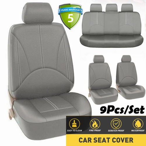 9pcs leather wearing car seat - 9pcs,