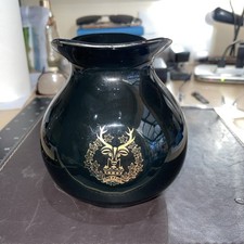 Vtg Glenfiddich Scotch Whisky Black w/Gold Logo Promotional Jug Pitcher USA