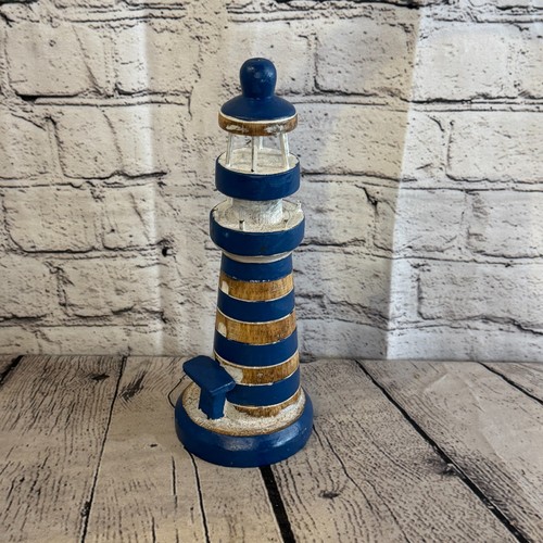 25cm blue white - white, wooden