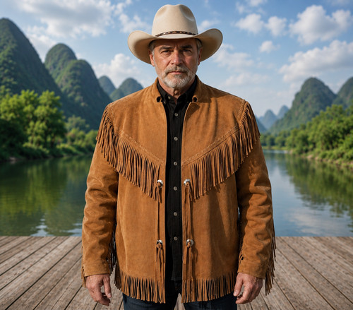 Exclusive men buckskin suede - buckskin,