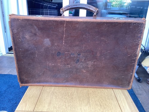 Vintage leather attache - vintage, case