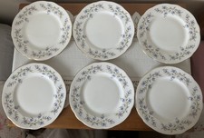 SIX DUCHESS TRANQUILITY 21cm BONE CHINA SALAD/DESSERT PLATES