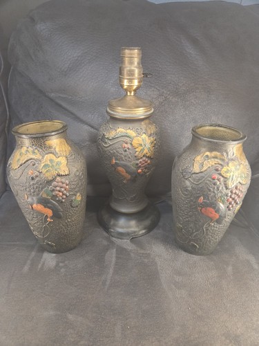 Vintage glass bird grapes - vintage,