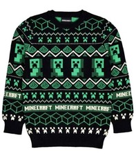 Boys Minecraft Green Fairisle