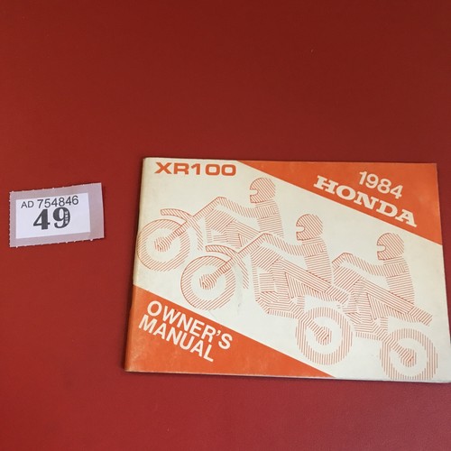 1984 honda xr100 100 - honda,