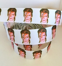 YARD RETRO DAVID BOWIE ZIGGY STARDUST ICON GROSGRAIN RIBBON CRAFT CAKE BOW
