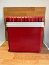 Vintage CURVER Cool Box - Red/White - Camping/Picnic