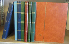 BOX CONTAINING 8 x VERY LIGHTLY USED 32 PAGE STOCKBOOKS - VARIOUS MAKES