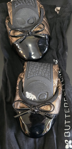 Tan black butterfly twists - black,