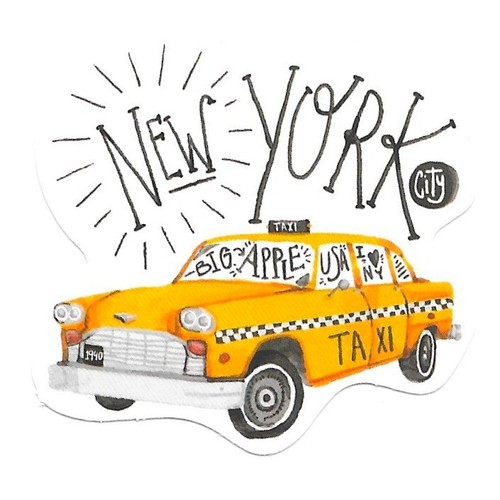 New york taxi sticker - new,