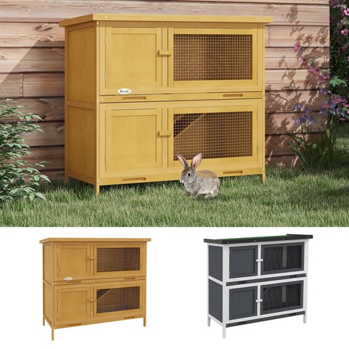 Tier wooden rabbit - wooden, hutch