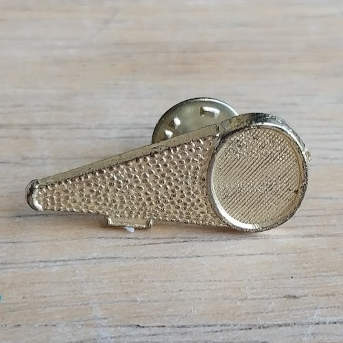 Cheer megaphone gold tone pin - megaphone,