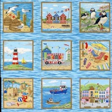 Seaside Fabric Block Panel