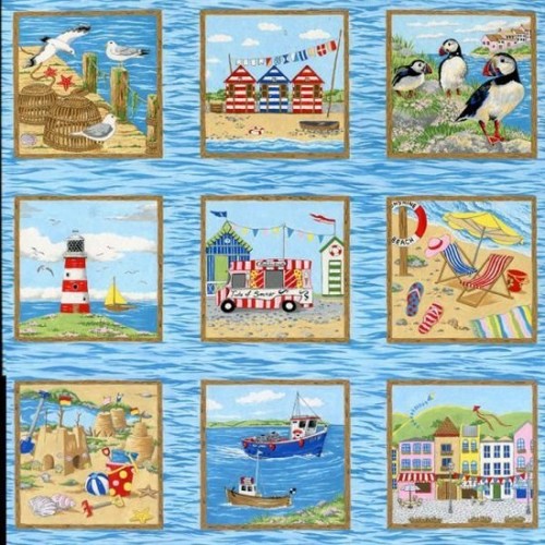 Seaside fabric squares - seaside,