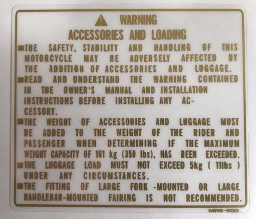 Honda nc30 vfr400r warning - honda,