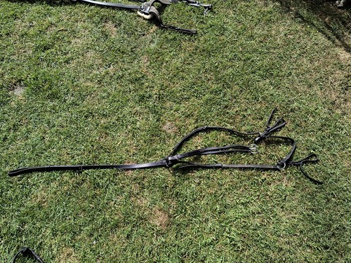 Black leather breastplate with - black,