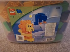 LEGO Quattro 5358 Original Storage Box Bricks with original building lid 