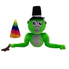 Ular Gorilla Tag Plush Toy With 2 Hats And Tree Branch 28cm Bla Gorilla
