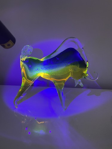Murano uranium glass freeform - glass,