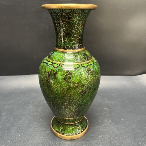 Vtg chinese cloisonné vase - cloisonné,
