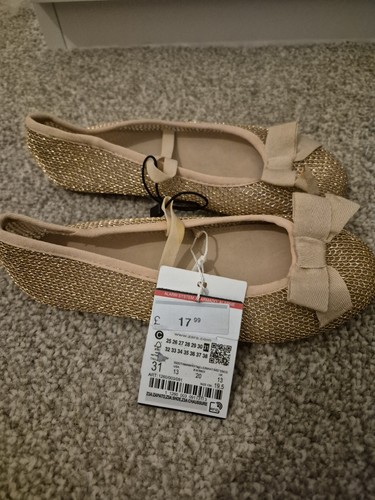 Zara girls ballerina golden - zara,