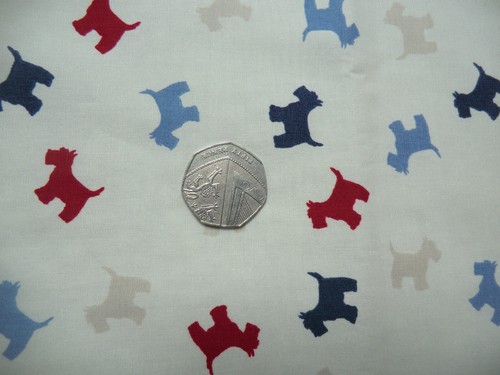 Scottie dogs all over - fq, cream