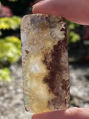 Moss agate cabochon landscape - agate,