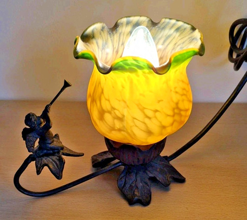 Cherub fairy tulip table lamp - fairy,