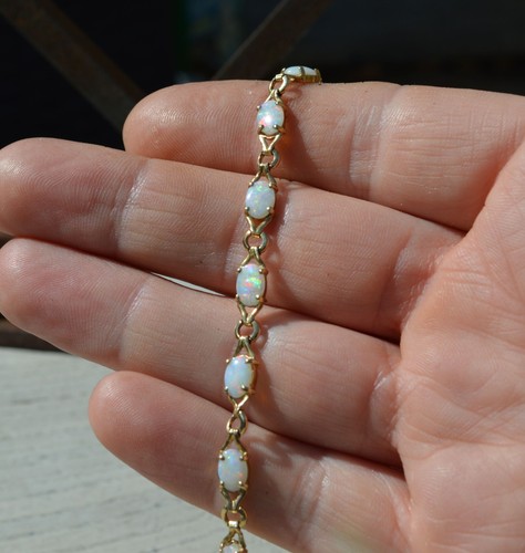 9ct gold opal - 9ct, bracelet